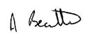 Alan Beattie, Managing Director's signature